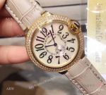 Replica Cartier Ballon Bleu Quartz Lady Watch Gold Case Diamond Bezel